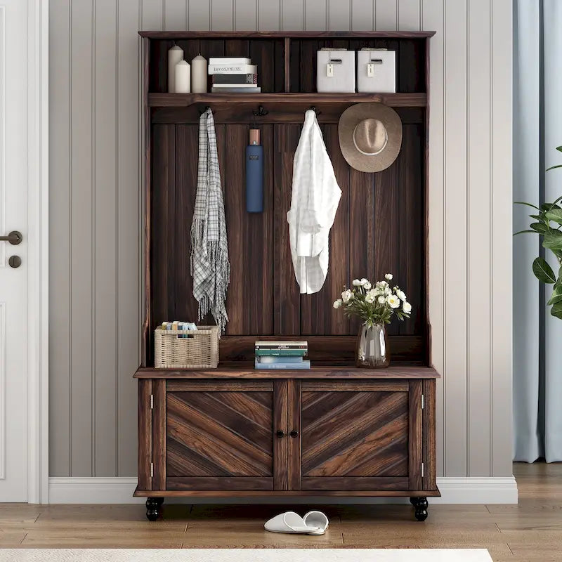 Hall Tree with 4 Hooks