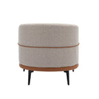 Modern Two-tone Barrel Fabric Chair