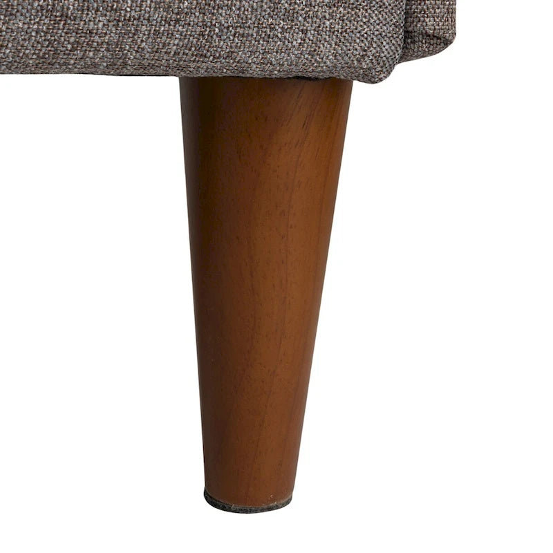 Atley Upholstered Bench with Storage and Solid Wood Legs
