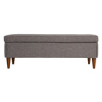Atley Upholstered Bench with Storage and Solid Wood Legs