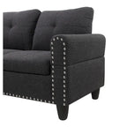 Alger 98-inch Wide Left Hand Facing Sofa with Chaise and Ottoman - 98W x 71D x 33H