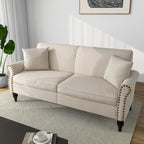 73 Sofa with Nailhead Trim Rolled Arms