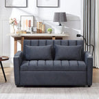 Convertible Sofa Bed with USB Ports, Side Pockets and Swivel Holder