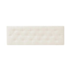 Mid-Century Modern Upholstered Storage Ottoman Button Tufted Fabric Storage Bench with Linen Seat