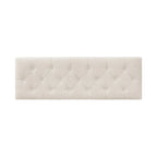 Mid-Century Modern Upholstered Storage Ottoman Button Tufted Fabric Storage Bench with Linen Seat