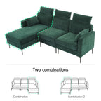 89 Chenille Sectional Sofa Couch With Extra Wide Chaise For Livingroom