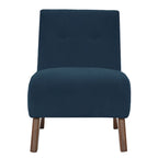 Corduroy Aremless Accent Chair with Solid Wood Legs & Padded Seat