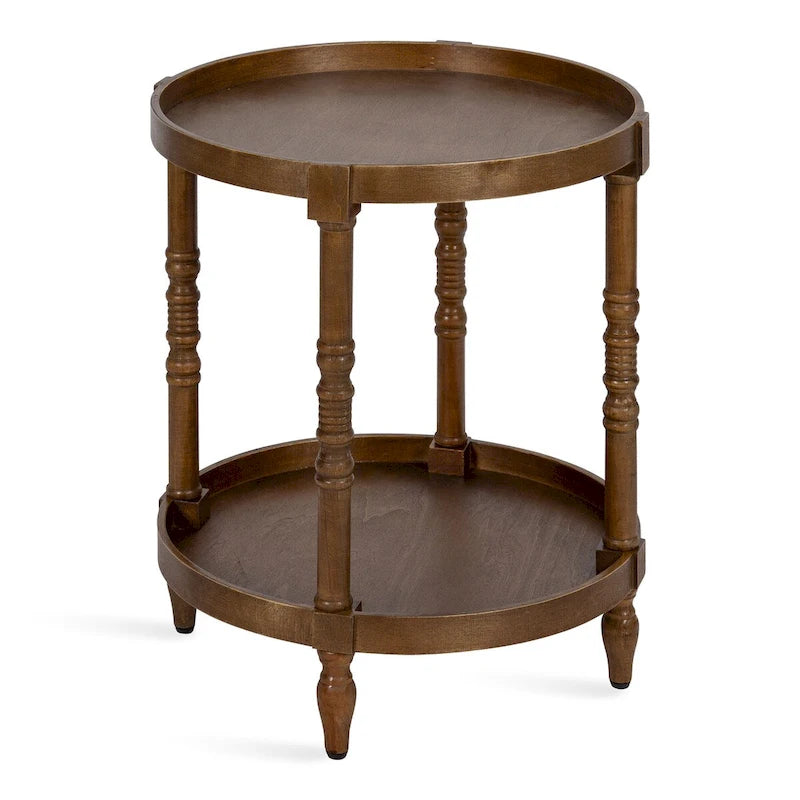 Kate and Laurel Bellport Round Wood Side Table