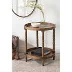 Kate and Laurel Bellport Round Wood Side Table