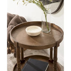 Kate and Laurel Bellport Round Wood Side Table