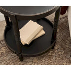 Kate and Laurel Bellport Round Wood Side Table