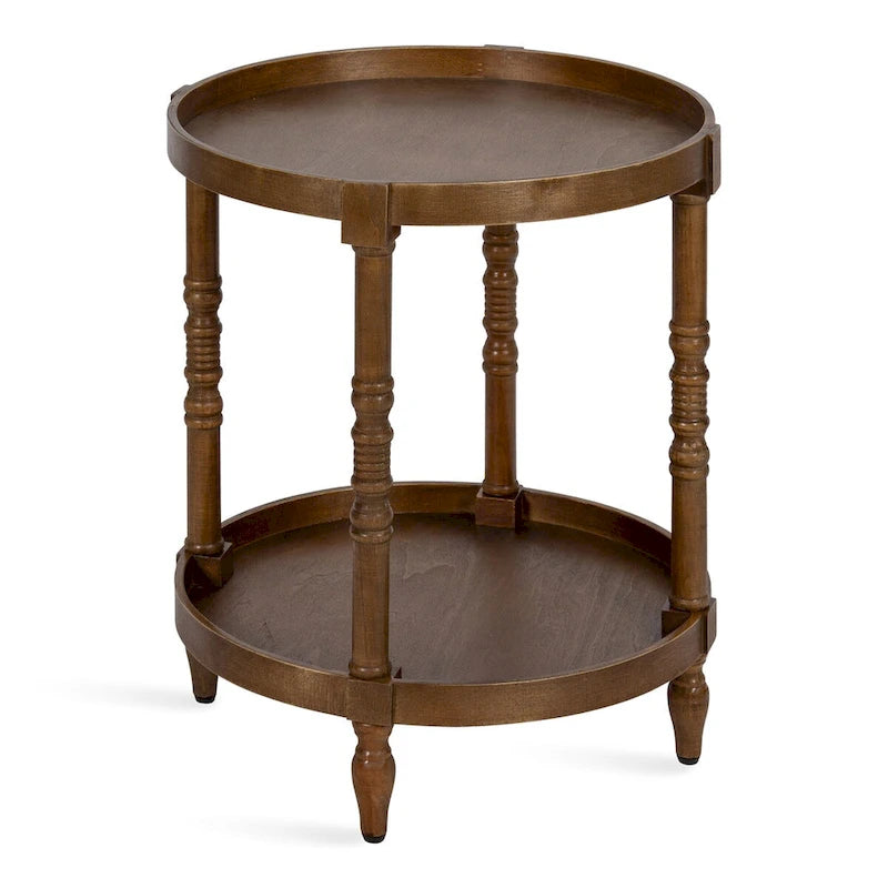 Kate and Laurel Bellport Round Wood Side Table