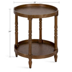 Kate and Laurel Bellport Round Wood Side Table