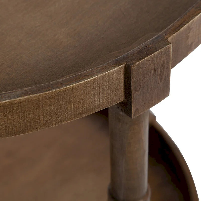 Kate and Laurel Bellport Round Wood Side Table
