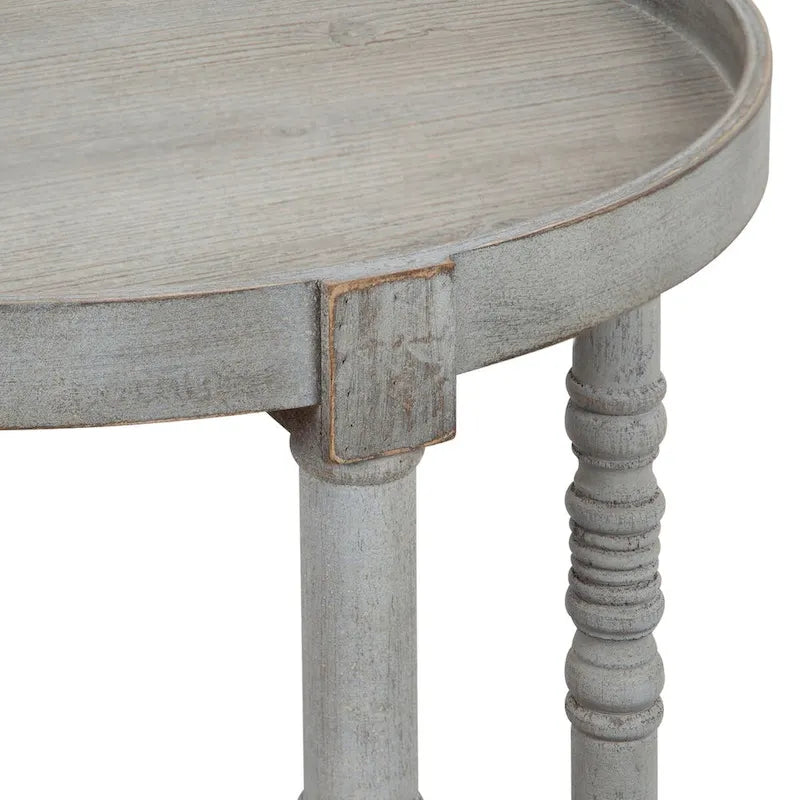 Kate and Laurel Bellport Round Wood Side Table