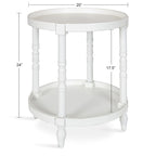 Kate and Laurel Bellport Round Wood Side Table