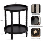 Kate and Laurel Bellport Round Wood Side Table