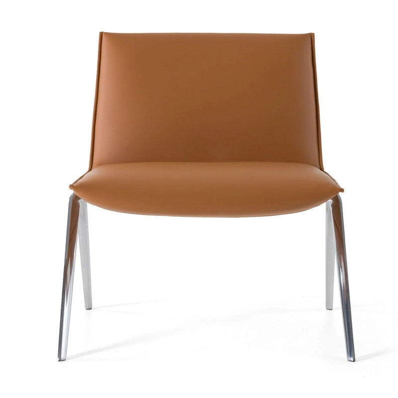 Modrest Cedric Modern Camel Vegan Leather Office Side Chair
