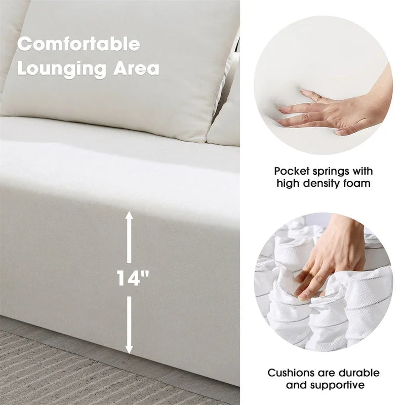 Merax Modular Sectional Living Room Sofa Set for Living Room, Bedroom, Salon
