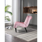 Velvet Armless Accent Chair, Button Tufted Slipper Chair, Side Chair, Lounge Chair