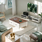 Pellebant Farmhouse Coffee Table with Hidden Storage Compartment