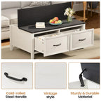 Pellebant Farmhouse Coffee Table with Hidden Storage Compartment