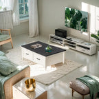 Pellebant Farmhouse Coffee Table with Hidden Storage Compartment