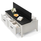 Pellebant Farmhouse Coffee Table with Hidden Storage Compartment