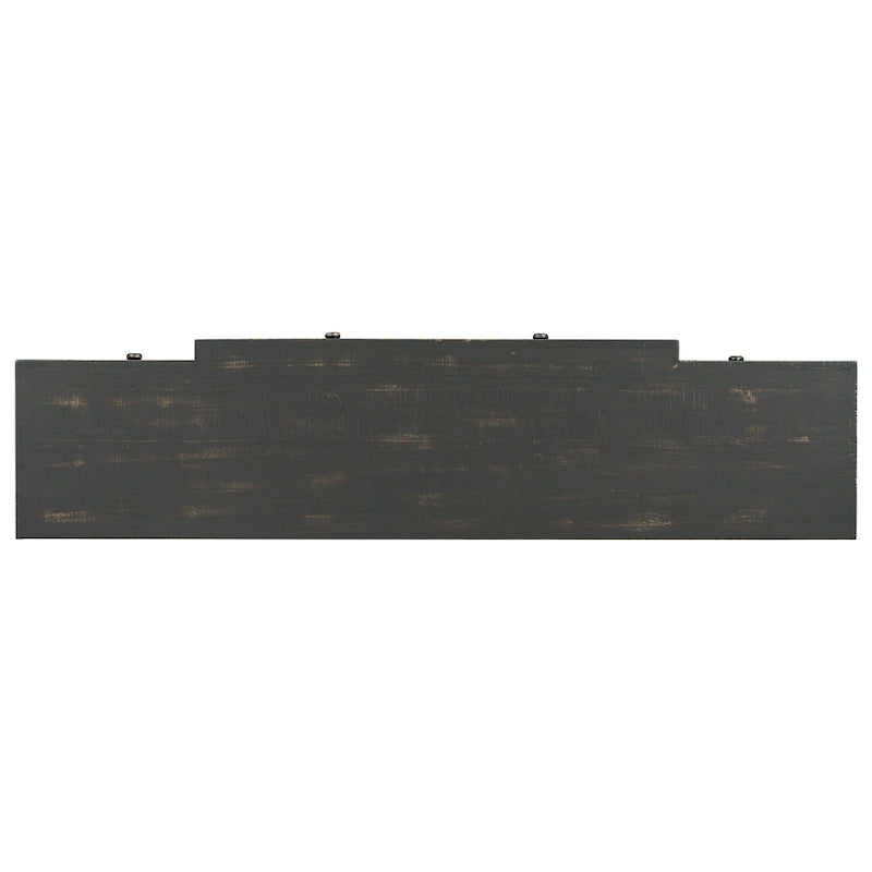 Retro Senior Console Table for Hallway Living Room Bedroom with 4 Front Facing Storage Drawers and 1 Shelf