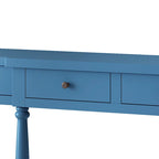 Retro Senior Console Table for Hallway Living Room Bedroom with 4 Front Facing Storage Drawers and 1 Shelf