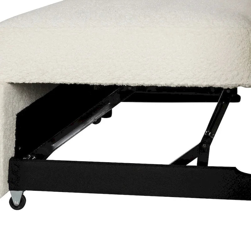 Sectional Sofa Pull Out Sofa Bed with Storage Ottoman, Convertible Sleeper for Living Room