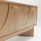 Studio London Oak Wood Zahra TV Stand for Wooden Entertainment Center