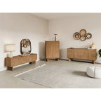 Studio London Oak Wood Zahra TV Stand for Wooden Entertainment Center