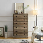 Modern 6 Drawer Dresser, Dressers for Bedroom, Tall Chest of Drawers Closet Organizers & Storage Clothes