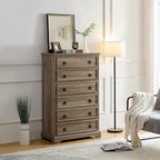Modern 6 Drawer Dresser, Dressers for Bedroom, Tall Chest of Drawers Closet Organizers & Storage Clothes