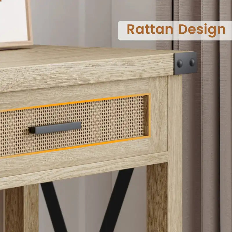 Entryway Table, Console Table Wood Sofa Table with Storage Drawers