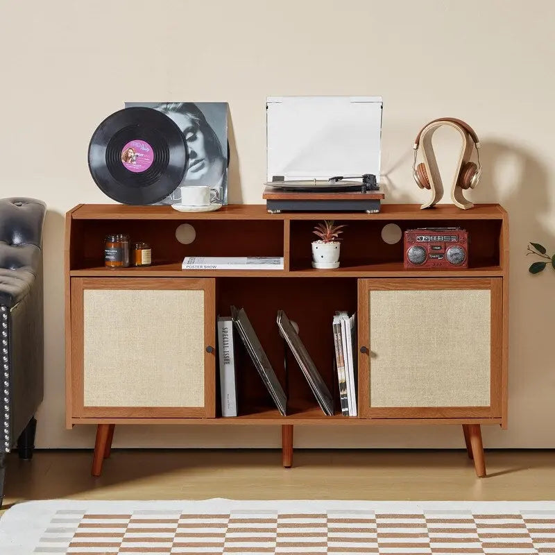 Large Record Player Stand - 48.42D x 15.74W x 29.52H