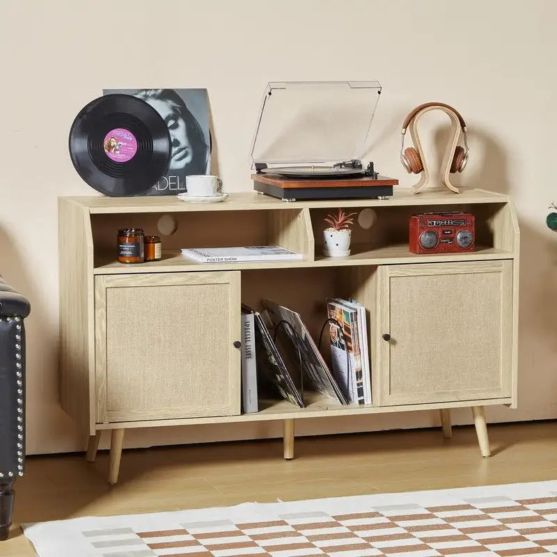 Large Record Player Stand - 48.42D x 15.74W x 29.52H