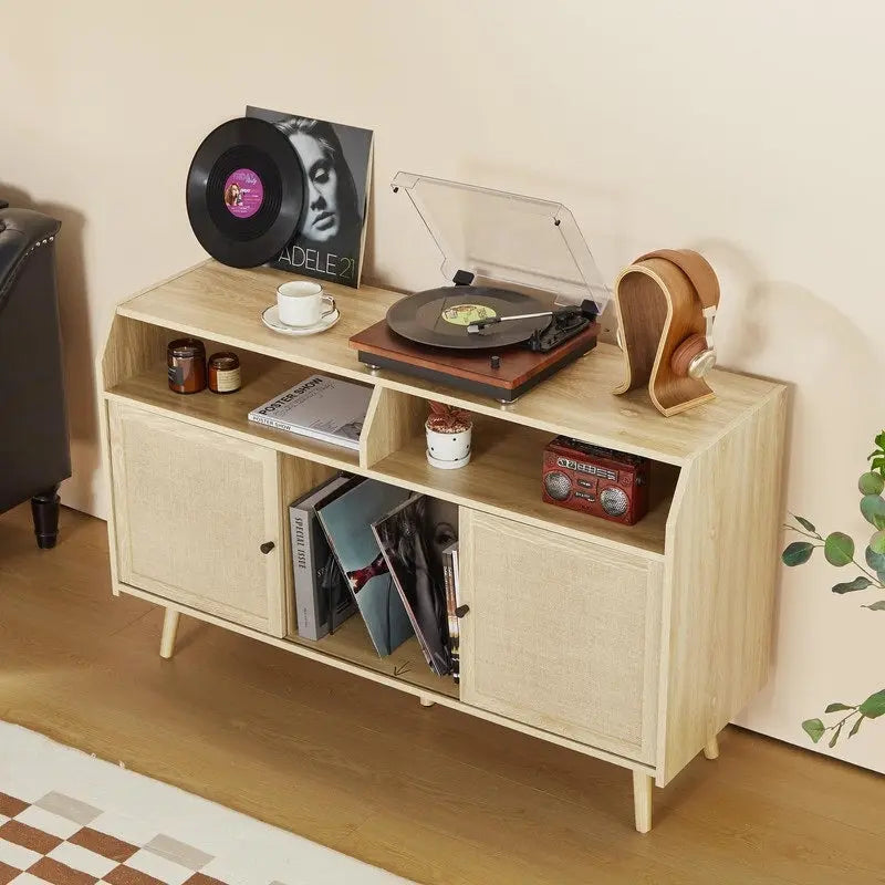 Large Record Player Stand - 48.42D x 15.74W x 29.52H