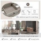 Console Table/Sofa Table with Storage Drawers and Bottom Shelf for Entryway Hallway