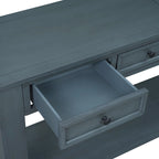 Console Table/Sofa Table with Storage Drawers and Bottom Shelf for Entryway Hallway