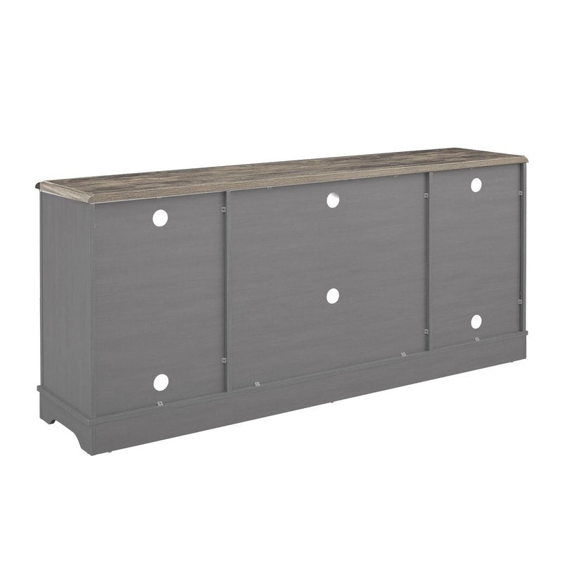 70-inch Extra-Wide Rustic TV Stand for 80 TVs - Natural Wood Finish