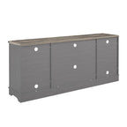 70-inch Extra-Wide Rustic TV Stand for 80 TVs - Natural Wood Finish