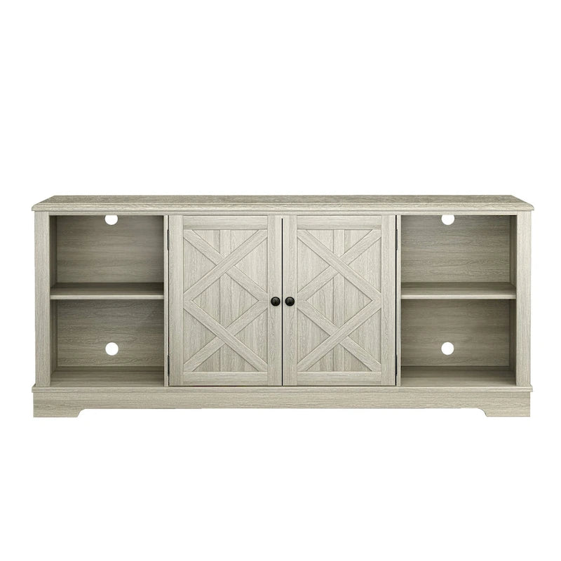 70-inch Extra-Wide Rustic TV Stand for 80 TVs - Natural Wood Finish