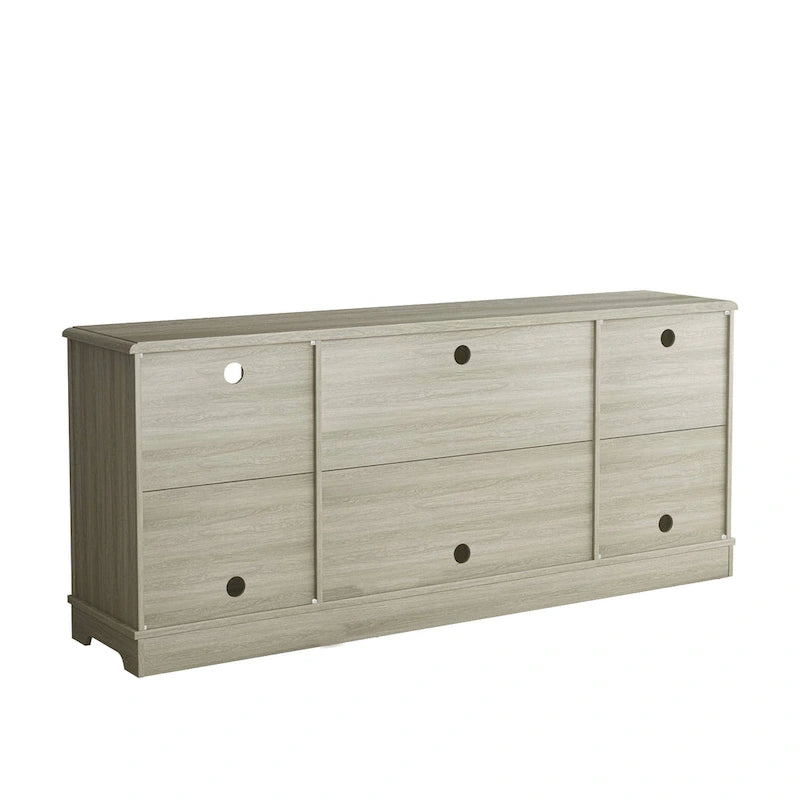 70-inch Extra-Wide Rustic TV Stand for 80 TVs - Natural Wood Finish