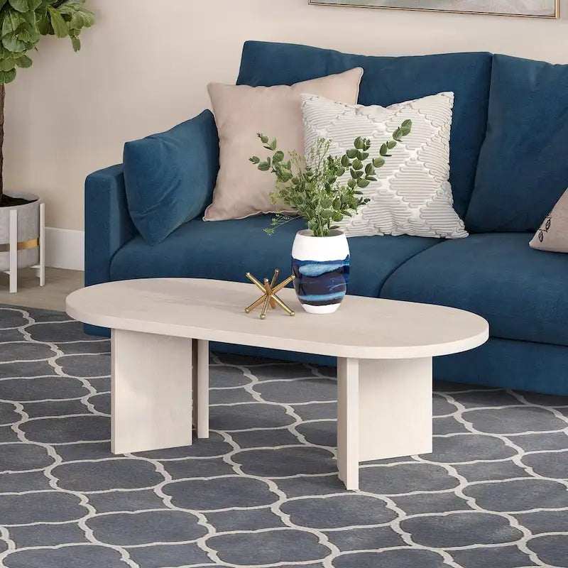 Alma 48 Wide Oval Coffee Table - 47.63 Wide
