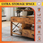 Coffee Table for Living Room with Storage - 18.9D x 38.58W x 17.83H