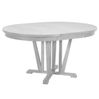 Extendable Dining Table Set Round Trestle Table and 4 Dining Chairs