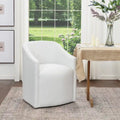 KINWELL 25 Performance Fabric Upholstered Rolling Dining Armchair