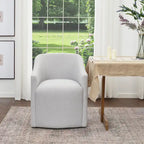 KINWELL 25 Performance Fabric Upholstered Rolling Dining Armchair